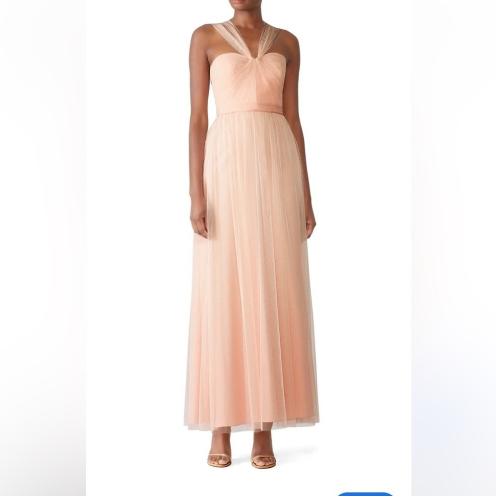 Amsale Blush Pink Aisha Romantic Tulle Gown Size 0